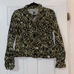 jones new york camo jacket new with tag size small